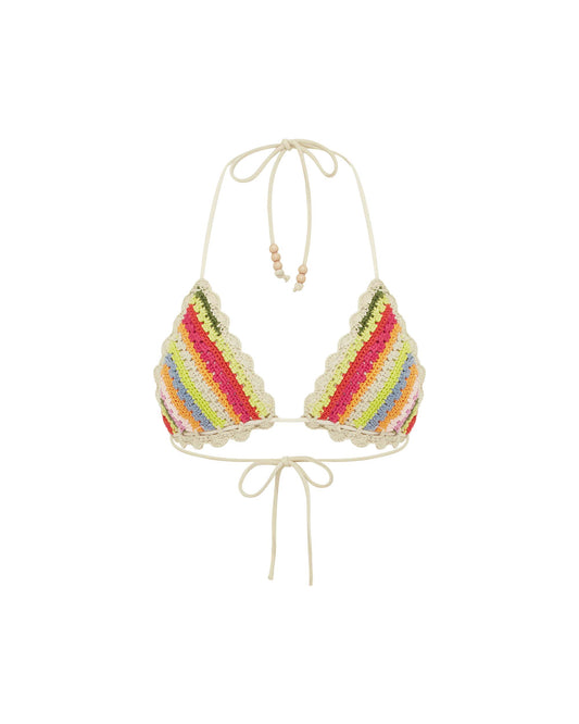 Front view of the Crochet Tri - Howdy.
