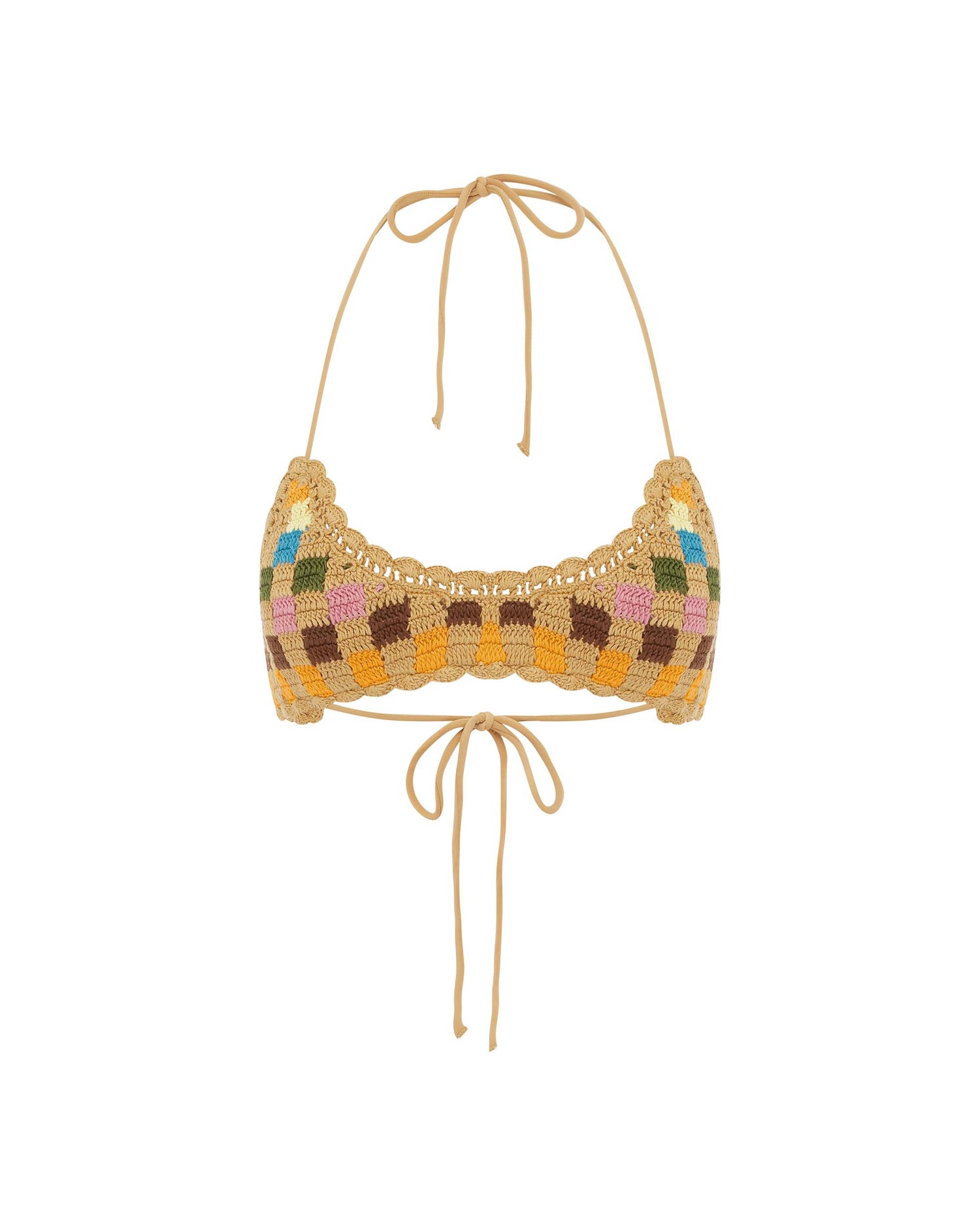 Front view of the Crochet Crop Top - Boon.