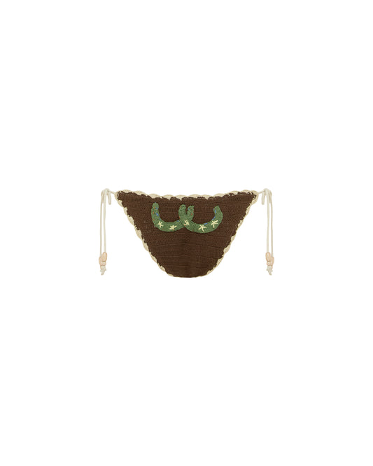 Back view of the Crochet Tie Pant - Saguaro. 