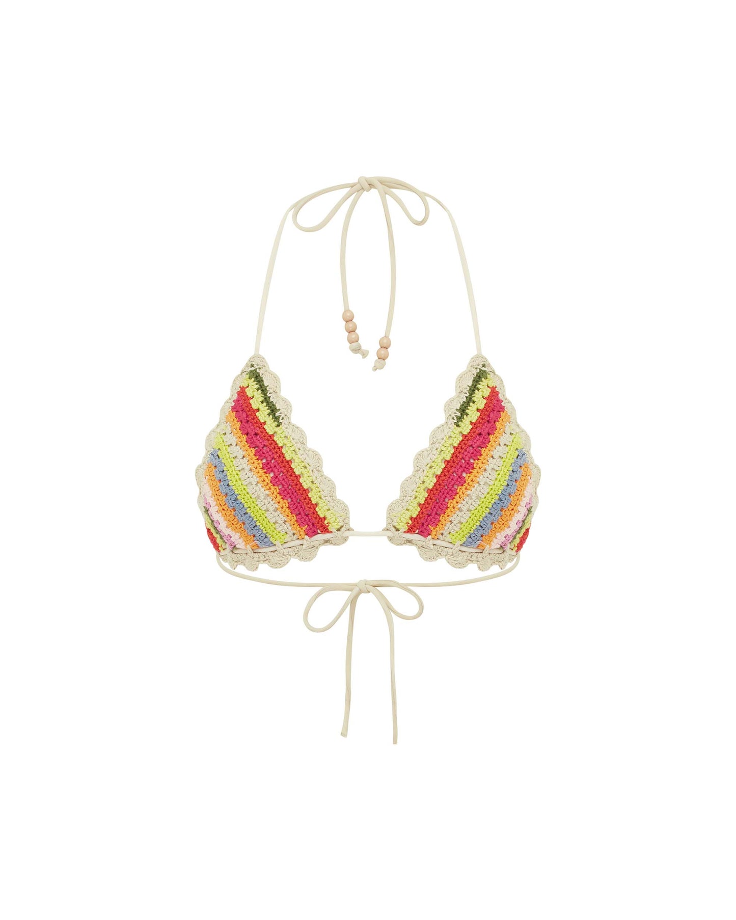 Front view of the Crochet Tri - Howdy. 